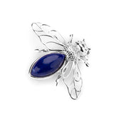 Honey Bee Brooch in Silver and Lapis Lazuli