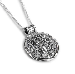 Large Ancient Greek Coin Necklace in Silver