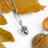 Acorn Necklace in Silver