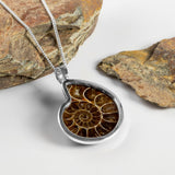 Ammonite Fossil Necklace from Madagascar - Natural Designer Gemstone