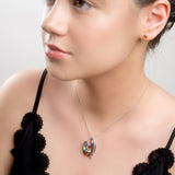 Artist Palette Necklace in Silver