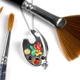 Artist Palette Necklace in Silver