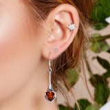 Star Burst Stud Earrings in Silver