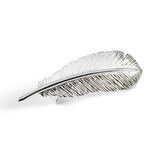 Bird Feather Brooch in Silver