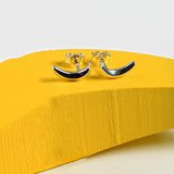 Banana Silver Stud Earrings