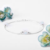 Bead Bracelet in Silver and Moonstone