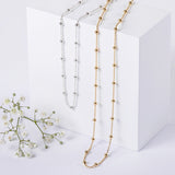 Silver Bead Chain Necklace