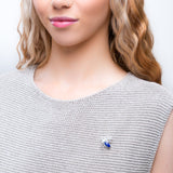 Honey Bee Brooch in Silver and Lapis Lazuli