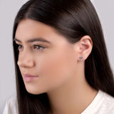 Miniature Bee Stud Earrings in Silver