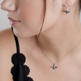 Cute Honey Bee Necklace in Silver