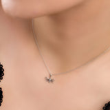 Miniature Bumble Bee Necklace in Silver