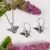 Cute Honey Bee Necklace in Silver