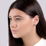 Miniature Bumble Bee Stud Earrings in Silver