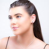 Flying Bird Stud Earrings in Silver