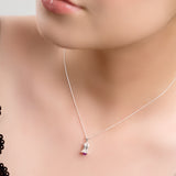 Bluebell Flower Necklace in Silver and Amethyst