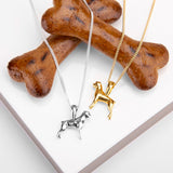 Boxer Dog Necklace in Silver