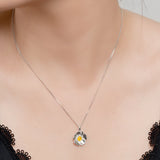 Beautiful Buttercup Necklace in Silver and Yellow Amber