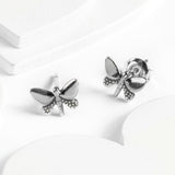 Cute Butterfly Stud Earrings in Silver