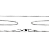 Curb Chain in 925 Sterling Silver - 1mm thickness