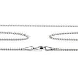 Curb Chain in 925 Sterling Silver - 1.5mm thickness