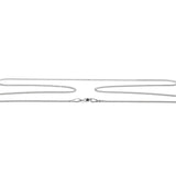 Curb Chain in 925 Sterling Silver - 1mm thickness