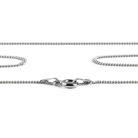 Slim Curb Chain in 925 Sterling Silver - 1mm thickness