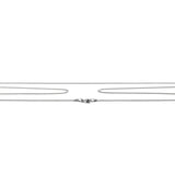 Slim Curb Chain in 925 Sterling Silver - 0.75mm thickness