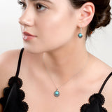 Celtic Circle Friendship Necklace in Silver and Turquoise