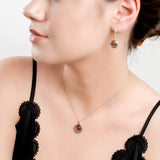 Celtic Circle Friendship Necklace in Silver and Amber