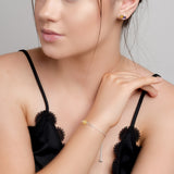 Celtic Style Adjustable Friendship Bracelet in Silver and Yellow Amber