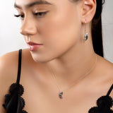 Climbing Chameleon Necklace in Silver