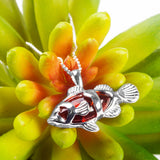 Clownfish Necklace in Silver and Amber