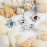 Crab Stud Earrings in Silver