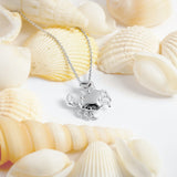 Cute Crab Necklace in Silver