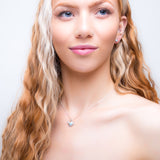 Miniature Crab Necklace in Silver and Larimar