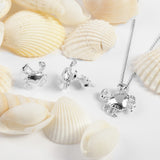 Crab Stud Earrings in Silver