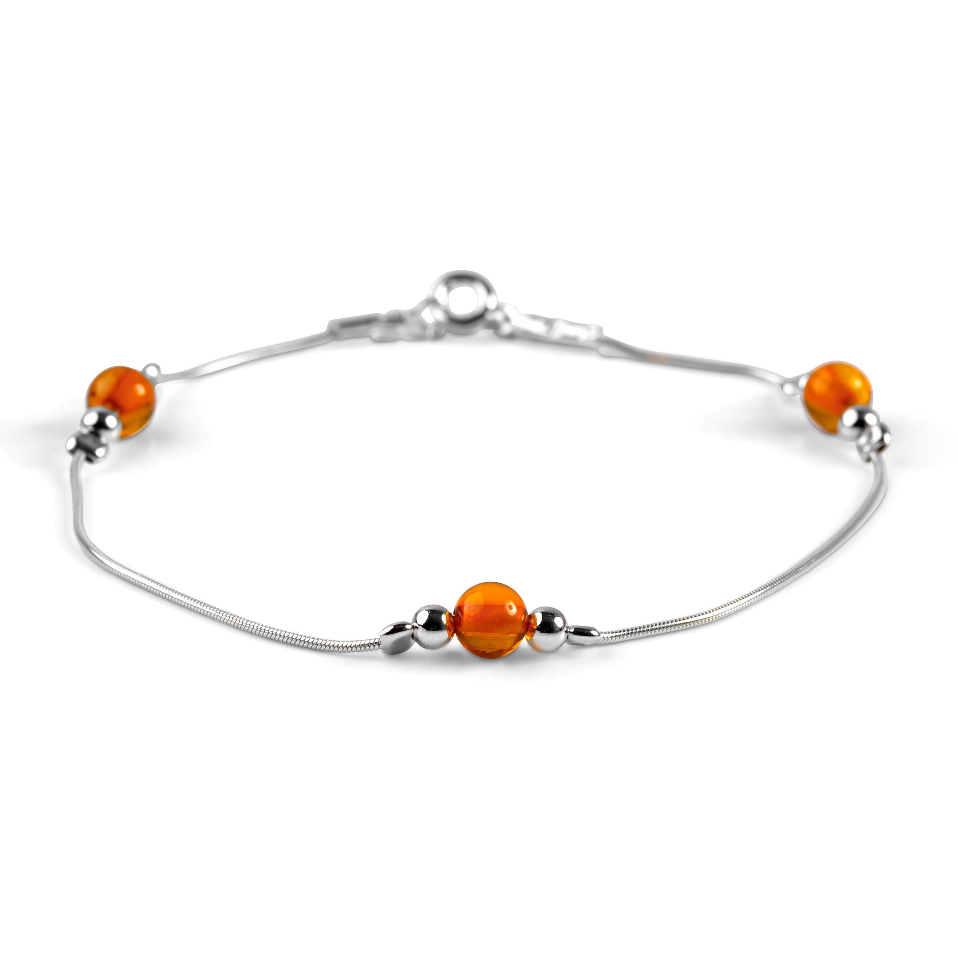 Bead Bracelet Cognac Amber