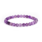 Stretch Bead Bracelet in Amethyst