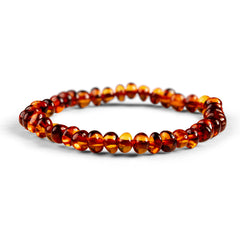 Stretch Bead Bracelet in Amber
