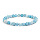 Stretch Bead Bracelet in Larimar Quartz