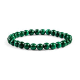 Stretch Bead Bracelet in Malachite