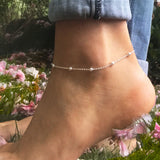 Silver Bobble Chain Anklet