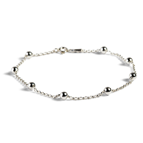 Silver Bobble Chain Anklet