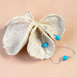 Bead Bracelet in Silver and Turquoise