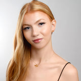 Miniature Dragonfly Stud Earrings in Silver with 24ct Gold