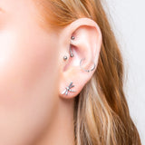 Miniature Dragonfly Stud Earrings in Silver