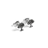 Tree of Life Stud Earrings in Silver