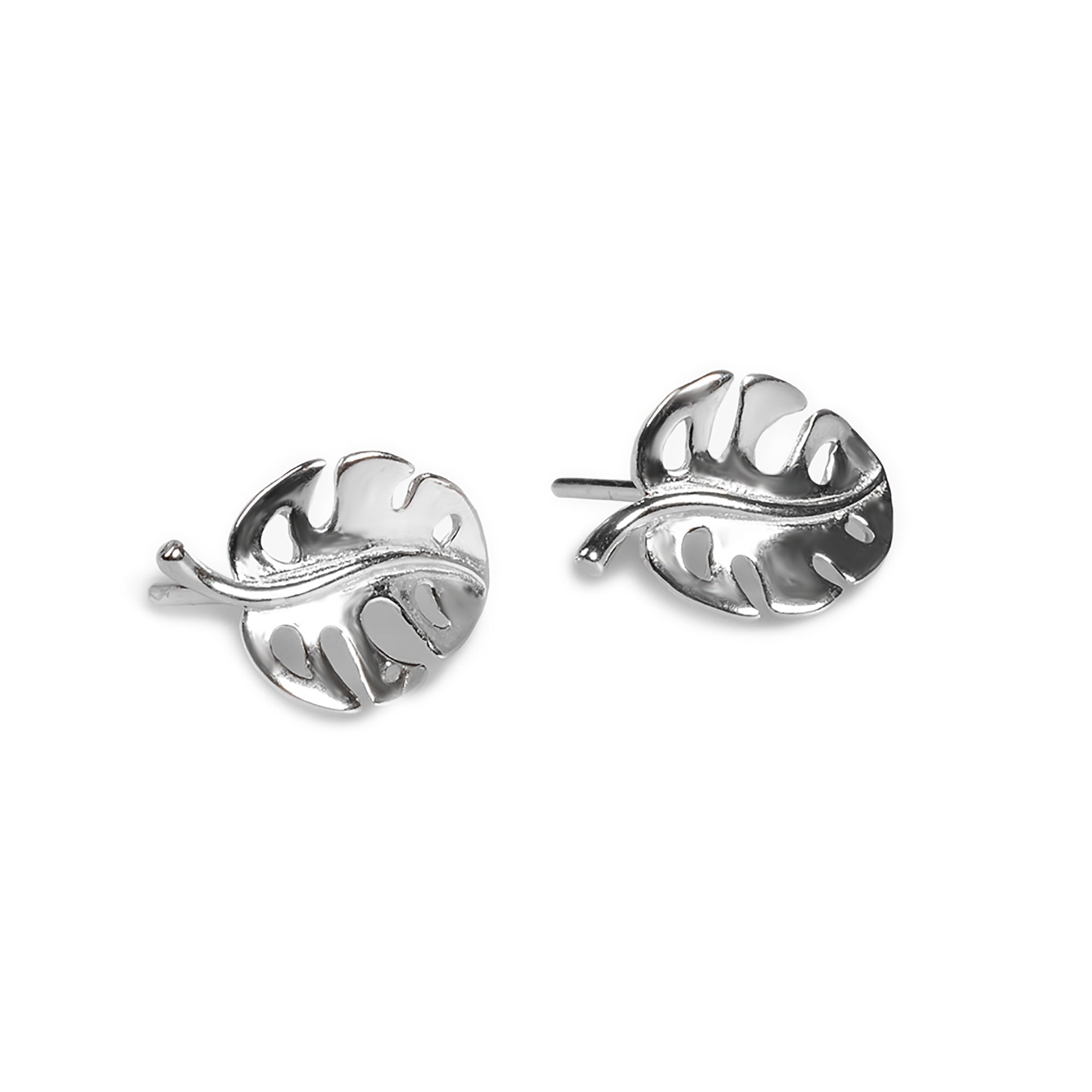 Split Leaf Palm Stud Earrings