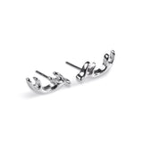 Stag Antler Stud Earrings in Silver