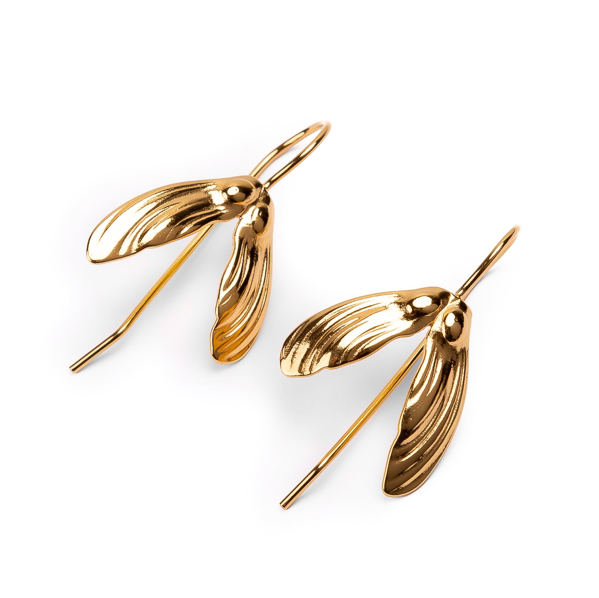 Sycamore Seed Earrings in Silver